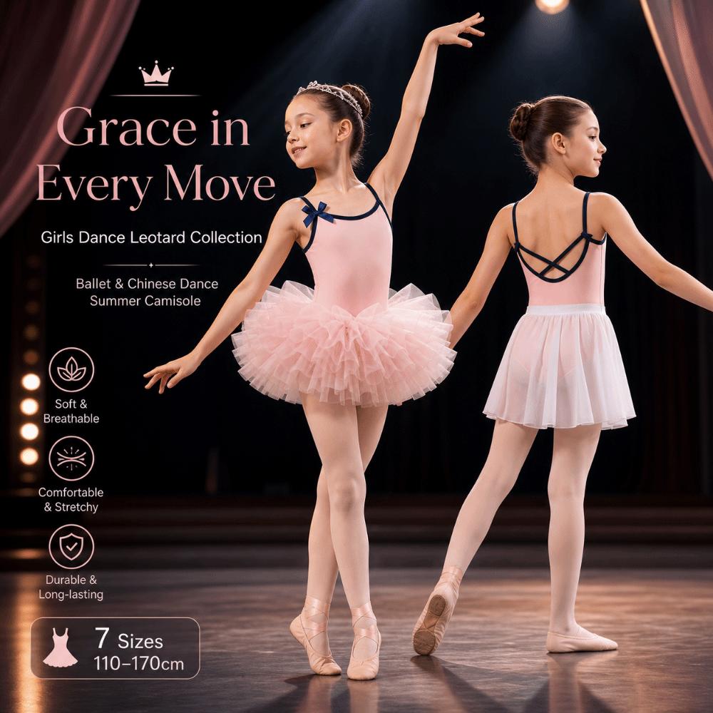Sleeveless Girl Ballet Tutu Dress Butterfly Bow Ballet Performance Costume  Examination