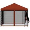 Garden Pavilion with Side Walls 3 X 3 M Terracotta