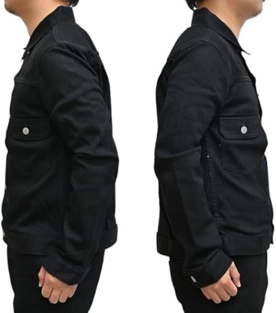 Kojima Jeans RNB-5059 Stretch Black Denim Jacket 2ND Second G-Jan American Casual Men's (XL)