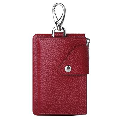 Milin Genuine Leather Zipper Key Holder Bag