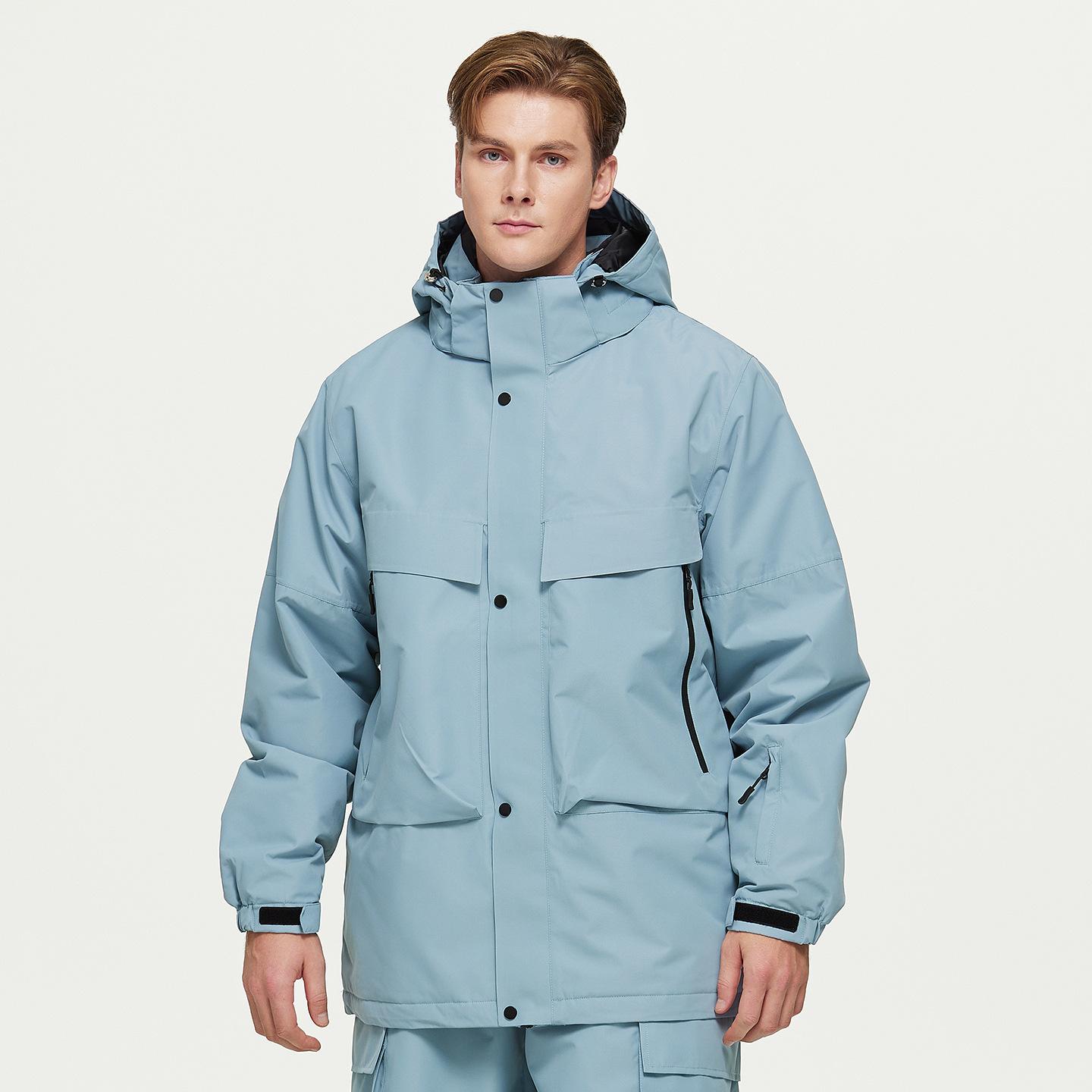 

Лыжные куртки с капюшоном для мужчин и женщин, для активного отдыха, зимние, теплые, для сноубординга, водонепроницаемые, ветрозащитные, лыжная куртка, унисекс, дышащее, утепленное снежное пальто XXL baby голубой