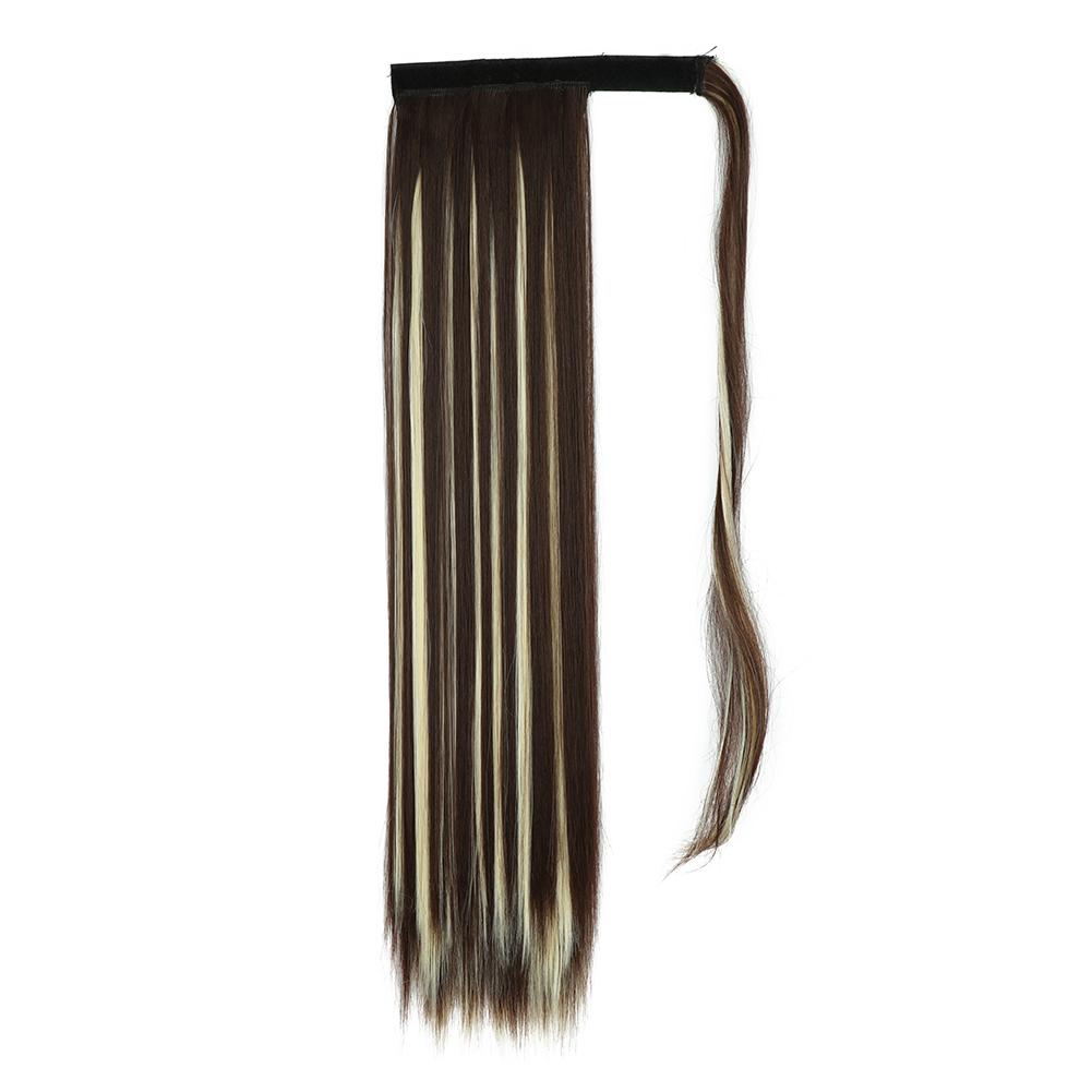 MISS WIG Women's Silky Straight Synthetic Clip In Drawstring Ponytail Hairpieces for Women Hair Extension