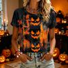 Women's Fashion Casual Short Sleeve T-Shirt with Halloween Graphic Print for Daily Wear, Party and Holiday Outfits