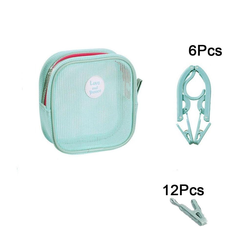 Non-Slip Foldable Clothes Hanger 6 Hangers Travel Folding Hanger Collapsible Clothes Hanger  Travel