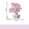 Idea Potted Plants Mini Block Cherry Blossom Construction Building Brick Streetscape Sakura Tree House Castle Toys For Girls