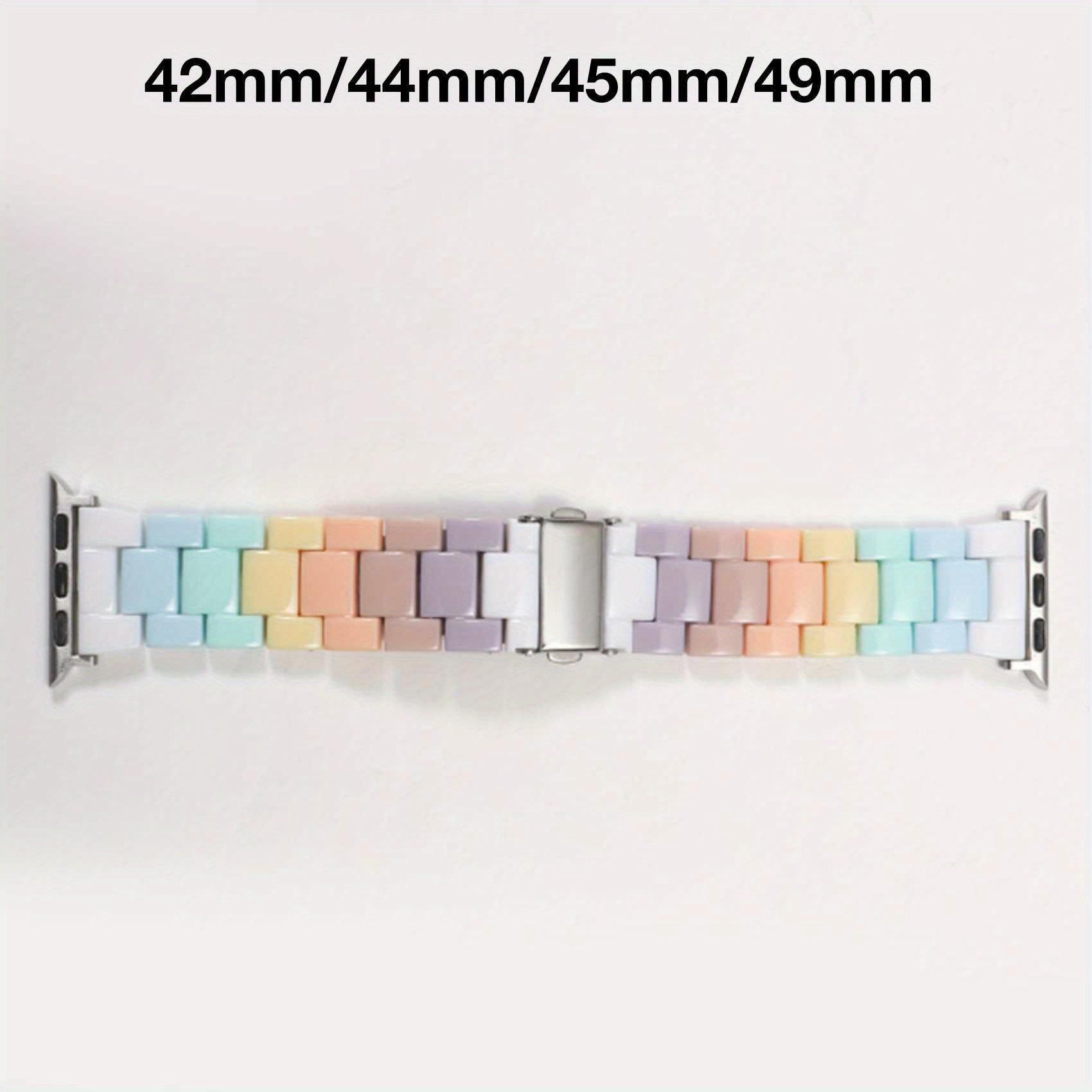 

Акриловый ремешок для часов Candy Rainbow для IWatch Подходит для моделей 38 мм, 40 мм, 41 мм, 42 мм, 44 мм, 45 мм, 49 мм — ремешок для часов для женщин и девочек 42444549mm