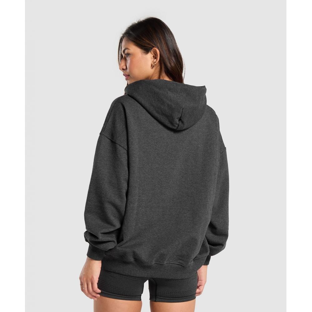 Gymshark Rest Day Sweats Hoodie Black Marl B2a7p Bbbc