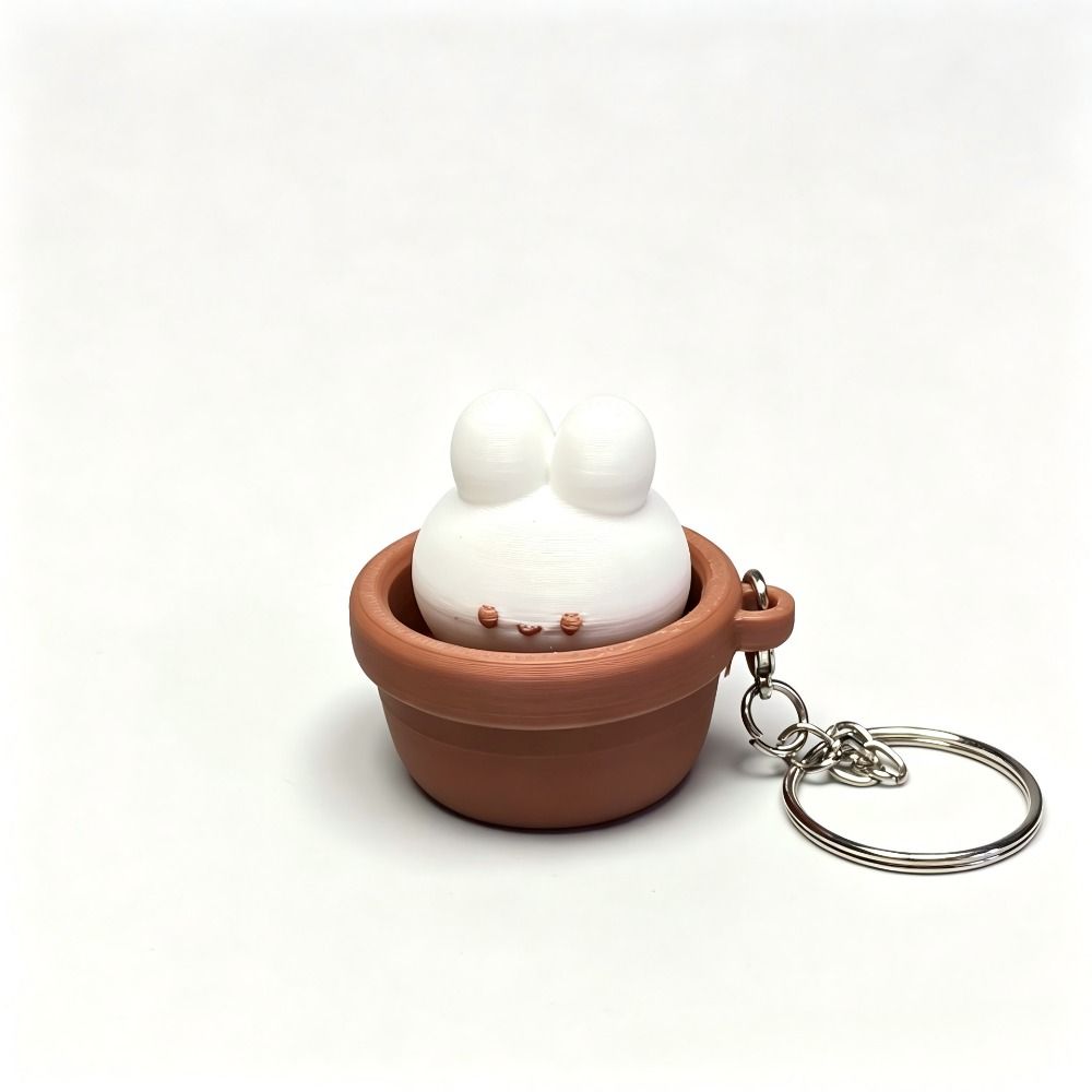 3D Printed Keycap Clicker Pendant Button Press Lucky Cat Key Chain  Cartoon Animals