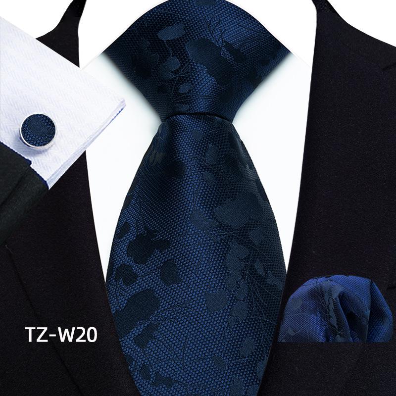 Floral Stripe Paisley Artistic Men's Tie, Pocket Square & Cufflinks Set - 2025 Edition