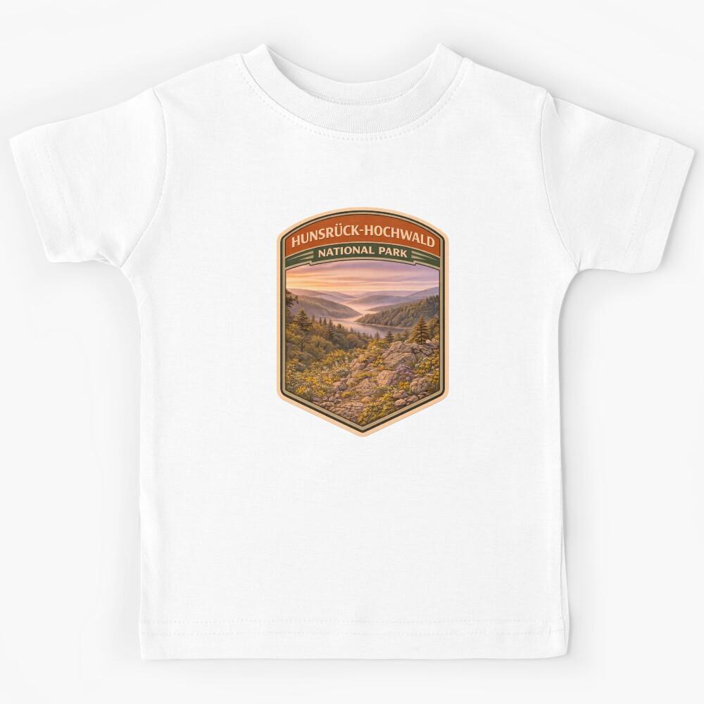 German National Parks Vintage Travel Art: Hunsrück-Hochwald Kids T-Shirt 150