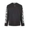 Off White Mens Sleeve Print Long-Sleeved T-Shirt