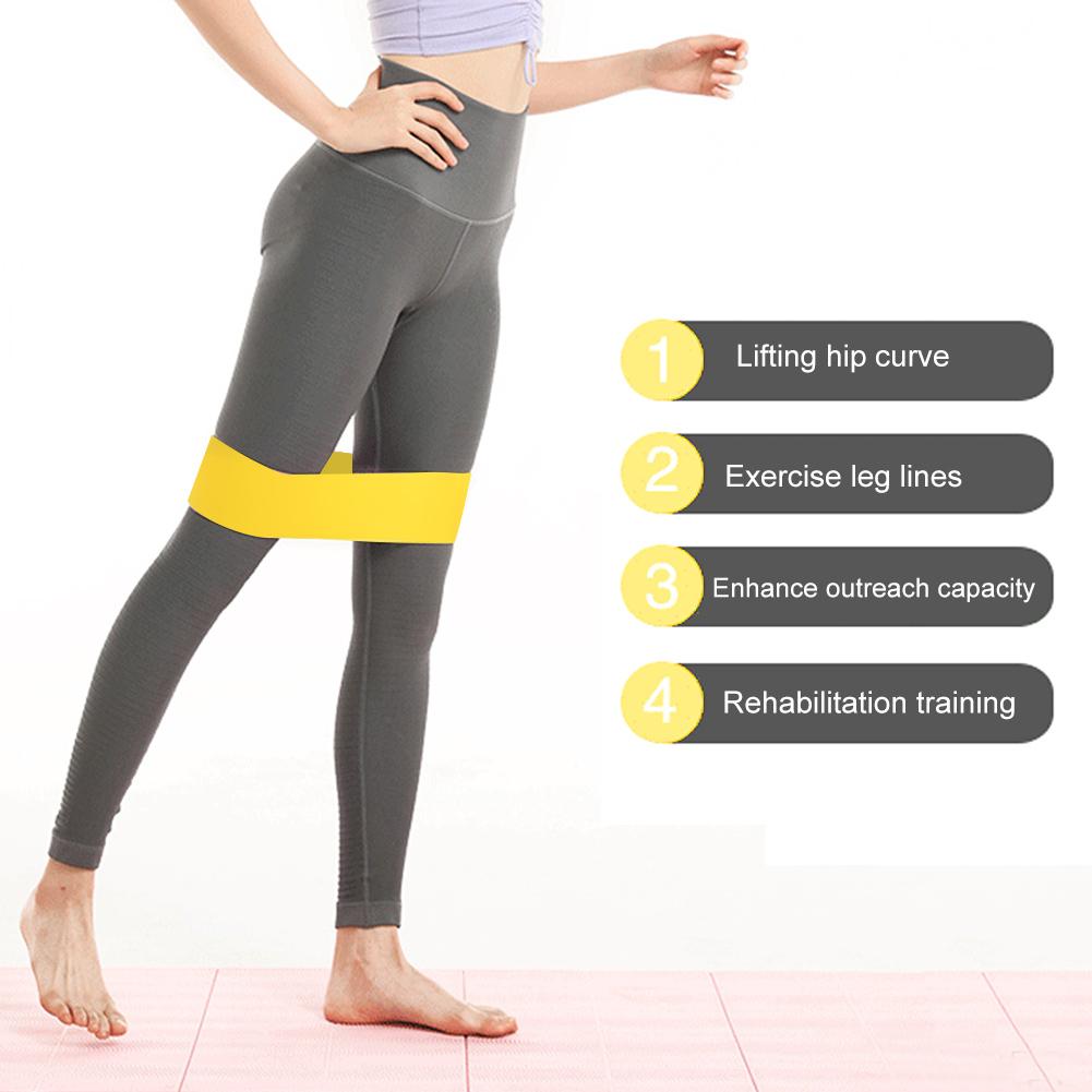 5Pcs Elastic Exercise Resistance Bands Ring Body Training Fitness Bands Workout Equipment