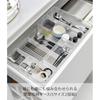 Yamazaki Drawer Organizer CaSe S Set Of 2 Clear Bottom White Approx W8 D8 H3.7cm