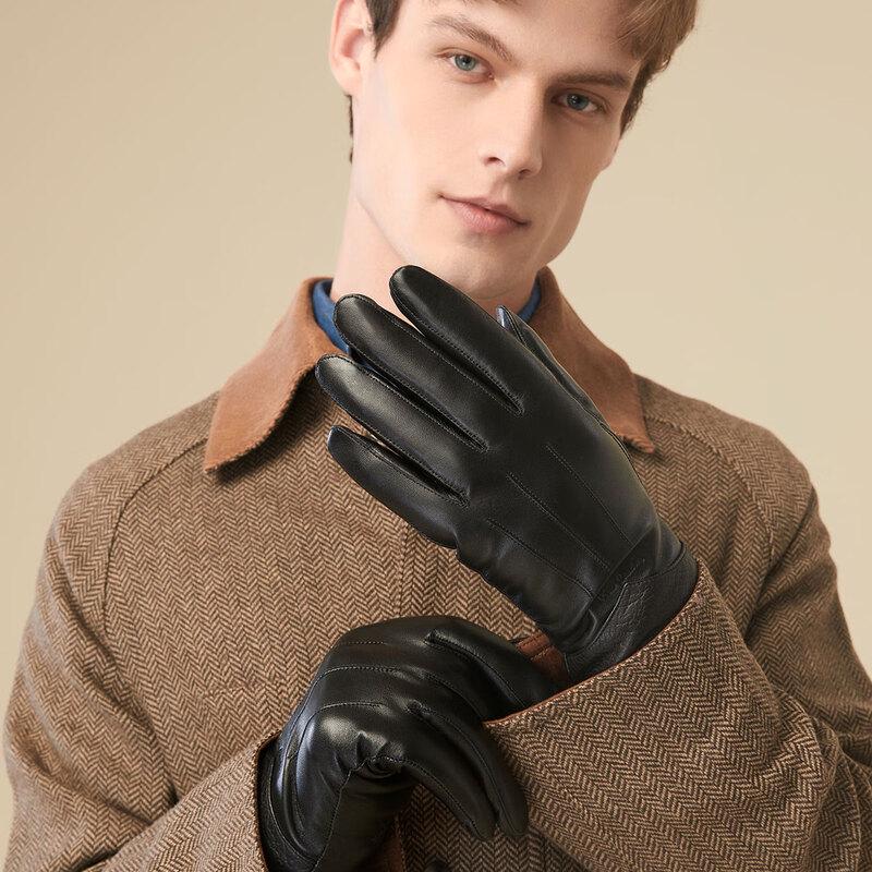 

Pierre Cardin Men s Touchscreen Sheepskin Winter Gloves 185/205(L)