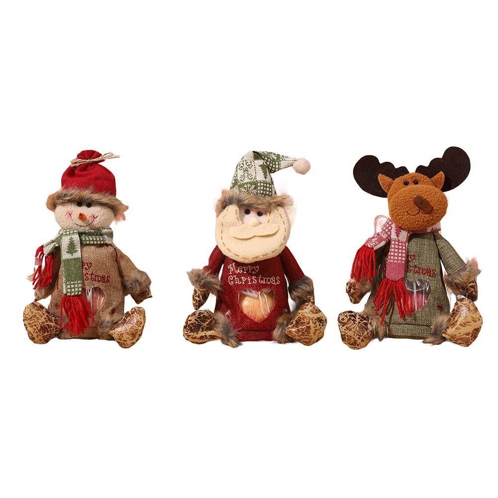 

Ample Space Christmas Present Bags Santa Snowman Pouches Generous Size