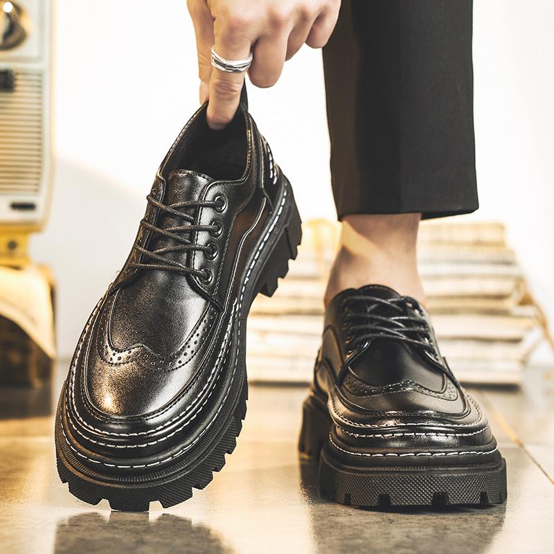 FashionBrogues Men's Black Business Leather Shoes Man Loafers Comfortable Summer Sneakers Brand Moccasin Breathable Casual Shoes