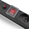 Qoltec Listwa Zasilająca PDU Antyprzeciążeniowa Do RACK 19" | 1U | 16A | 8xFRENCH| 2m
