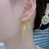 French Style Retro Tassel Earrings with Niche Design, High-end Feel, Light Luxury Temperament, Earrings and Accessories for Women