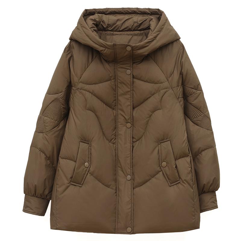 Women's Winter Short Down Jacket 2024 - New Popular Style, Petite Mom Thickened Warm White Duck Down Coat
