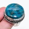 Natural Neon Blue Apatite Gemstone 925 Sterling Silver Jewelry Ring Size 10 AR-18075