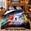 Cristiano Ronaldo Pattern Bedding 3Pcs Set Custom Name, Bed Sheet And Pillowcases For Home Bedroom