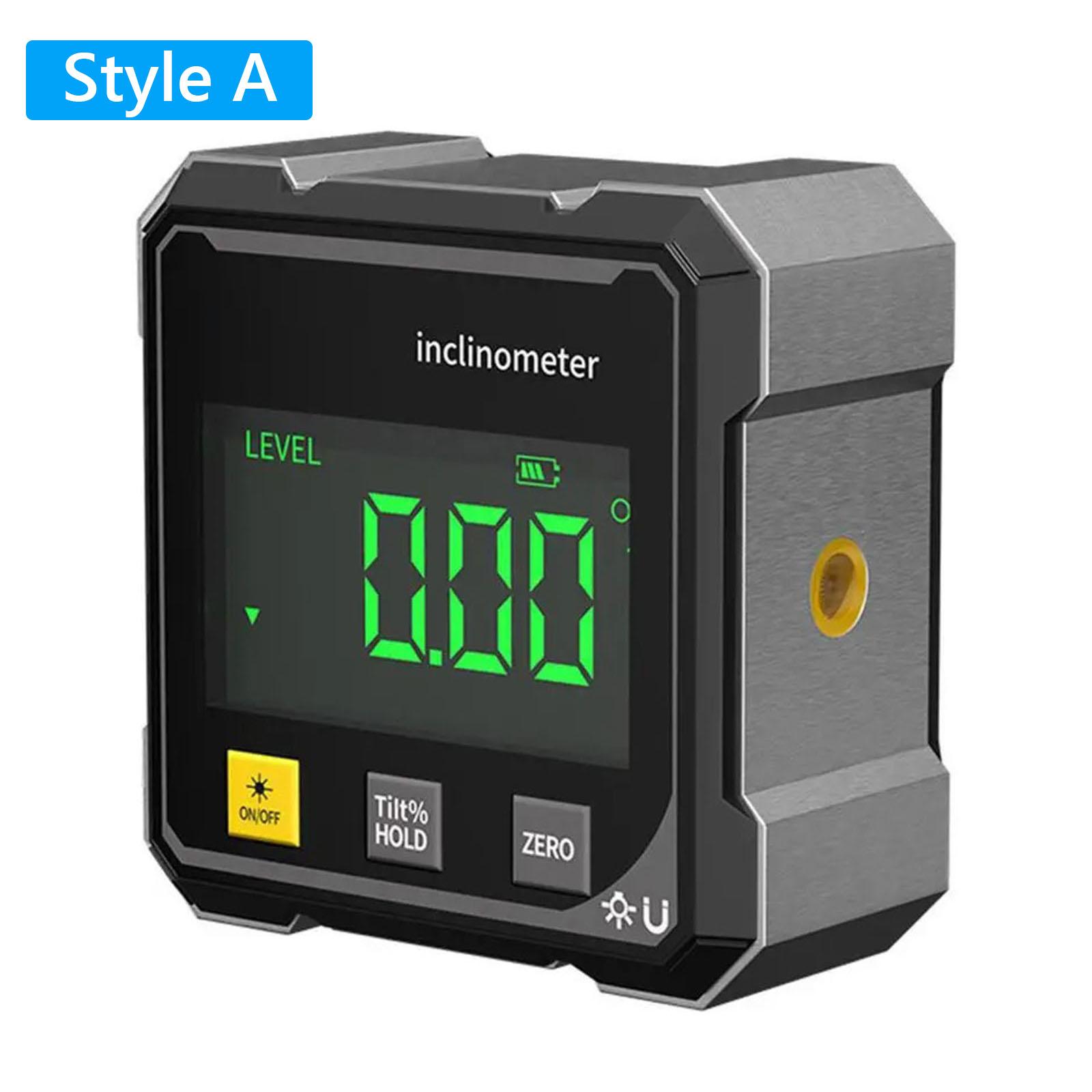 Angle Measuring Device with LCD Display Precision Measuring Level Box USB Rechargeable with Magnet for Woodworking Construction