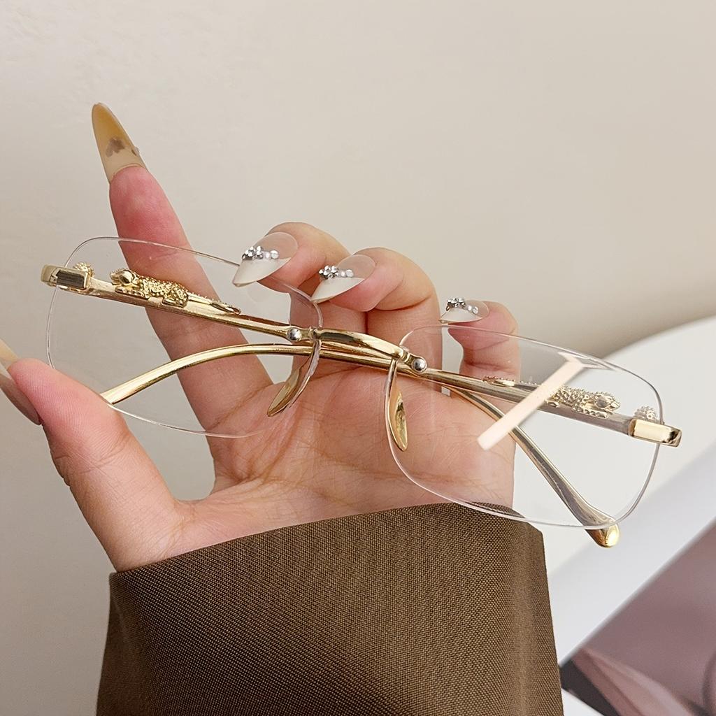 1pc Men and Women Neutral Frameless Oval Frame Multi-color Advanced Fashion Suitable for Casual Attire