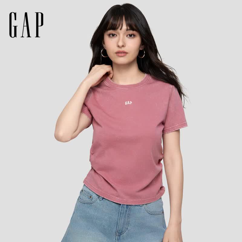 GAP Women's Classic Logo Crew Neck Short Sleeve T-Shirt