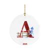 26 Letters Santa Christmas Pendant Acrylic Car Pendant Christmas Tree Decoration