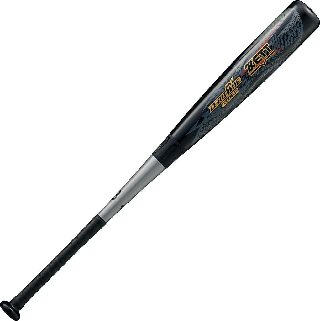 ZETT Youth Baseball Zero One FRP 560g Black BCT70680 Bat, Stage, (Carbon), 80cm, Average, (1900),