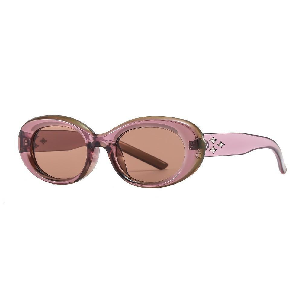 Trendy Gm Yu Shuxin Sunglasses Female Retro Cat Eye Street Snap Sunglasses StyleE
