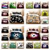 Set cuvertură de pilota Lenjerie de pat în stil fotbal Set pat cu model de fotbal pentru decor de dormitor mărime o singură dată Seturi de cuverturi albe