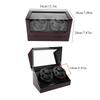 Mechanical Watch Winder for 4 Automatic Watches Holder Storage Display Case (Red Black,  )