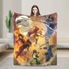 Avatar The Last Airbenders Blanket  Soft Funny Plush Bedding Throws For Kids Living Room Flannel Bedspread Bed Cover