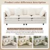 L-Shaped Corner Sofa with 4 Cushions and 3 Backrests, 3-Seater Sofa with Chaise Longue, Capacity Up To 120 Kg, Living Room Sofa 212×150×90 Cm, Beige