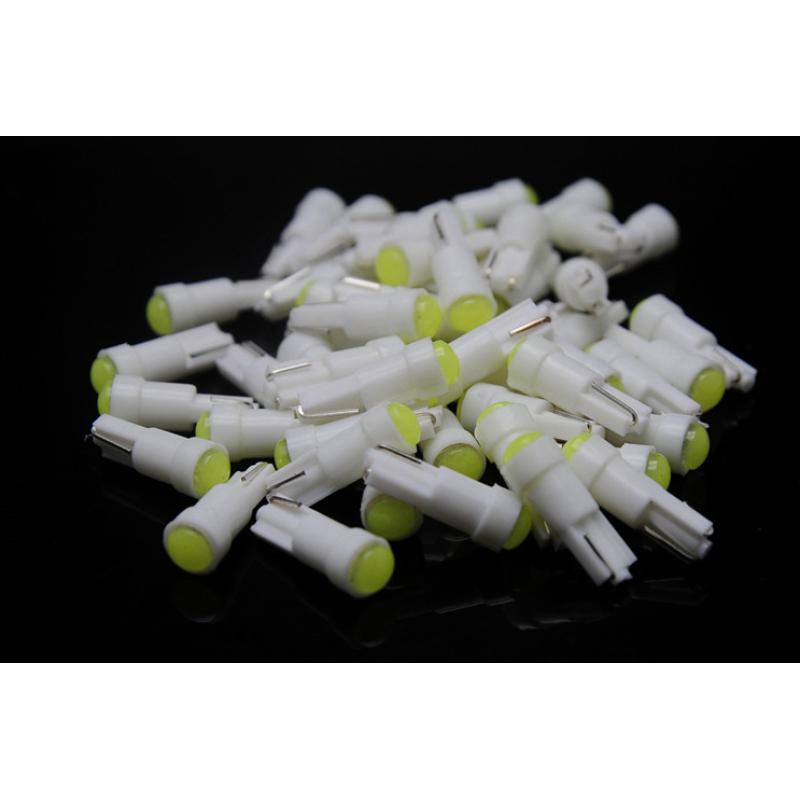 T5 Car Bulb Ceramic T5 Car Led Dashboard Light Makeup Light 1SMD 3D Astigmatism COB Indicator