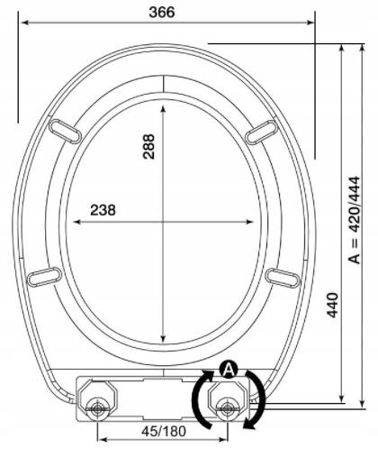Universal Toilet Seat Lilia White