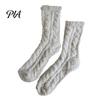 Cute Macaron Color Warm Socks Thickened Plush for Women, Thermal Sleep Socks, Coral Fleece Cozy Pajama Soft House Floor Winter Autumn Cold Weather