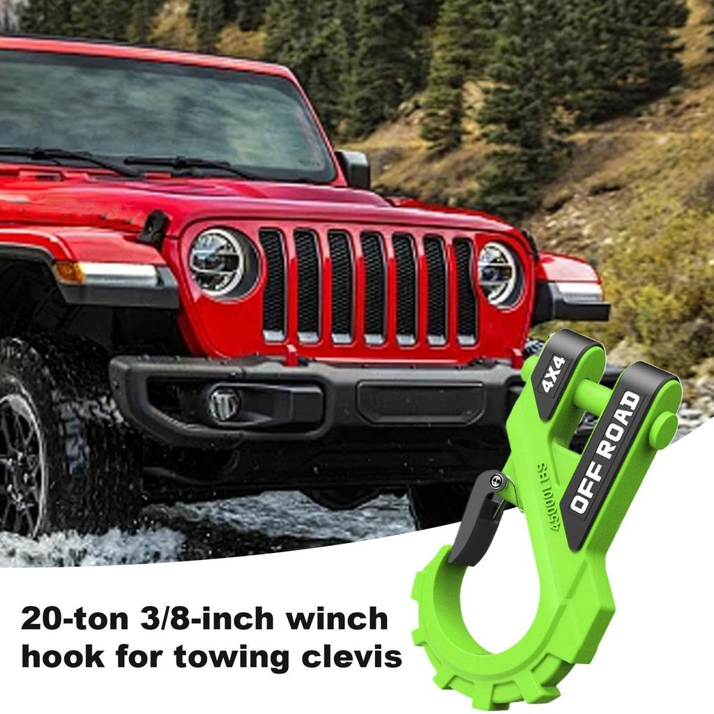 Dtharen UTV Winch Hook,3/8" Winch Hook | Trailer Chain Hook High Strength Tow Cluster