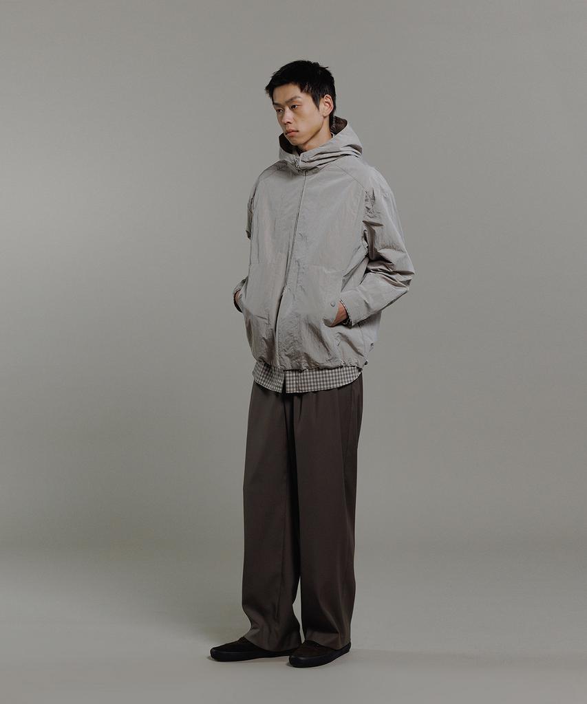 BLANKROOM Made Two-Puck Slacks_Khaki Brown