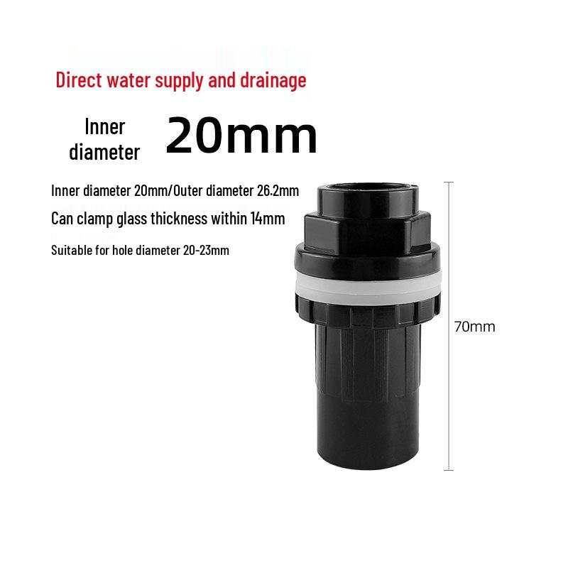 UPVC Fish Tank Plumbing Fittings: Hard Water Pipe Connector & Elbow Tee (Black)