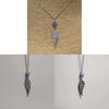Angel Wing Necklace With Purple Water Crystal For Party Wear