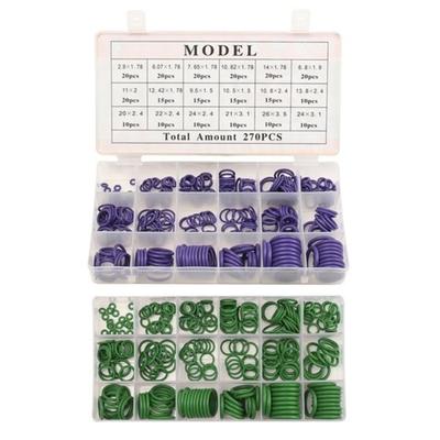270Pcs/Set Assorted Car Auto Air Conditioning Repair Nbr O-Ring Seal Gasket Kit