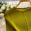 Elegant V-neck Long Sleeve Pleated Dress for Women Orange Red Pearl Trim Belted Waist 3D Flower Hem Midi Dresses Women