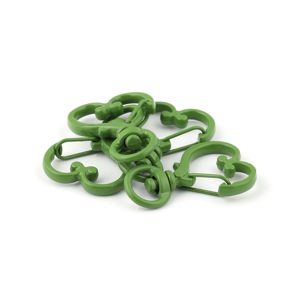 5Pcs/Lot Colorful Metal Heart Lobster Clasp Hooks Key Rings Connectors for DIY Keychain Jewelry Making Findings Accessories
