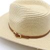 Men'S Western Cowboy Hat Women'S Tide Beach Hat Sunscreen Big Edge Hat Summer 9Cm Brim Shade Straw Hat