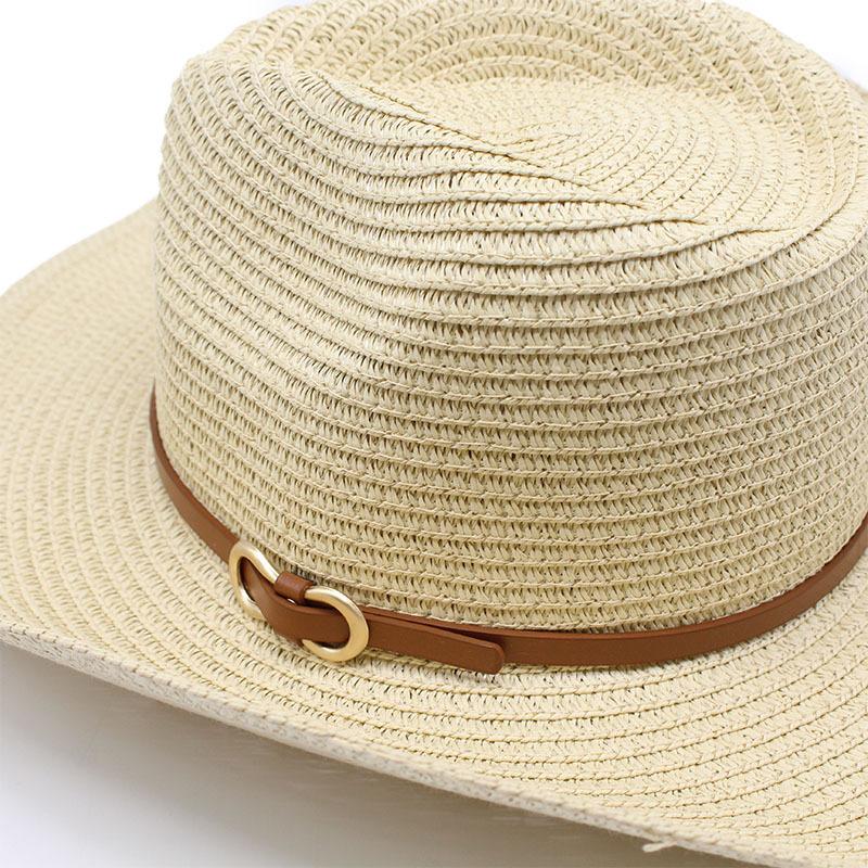 Men'S Western Cowboy Hat Women'S Tide Beach Hat Sunscreen Big Edge Hat Summer 9Cm Brim Shade Straw Hat