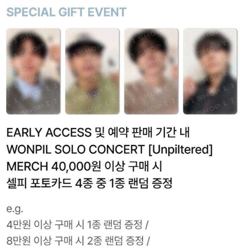 [Pre-order] WONPIL (DAY6) – SOLO CONCERT [Unpiltered] MD
