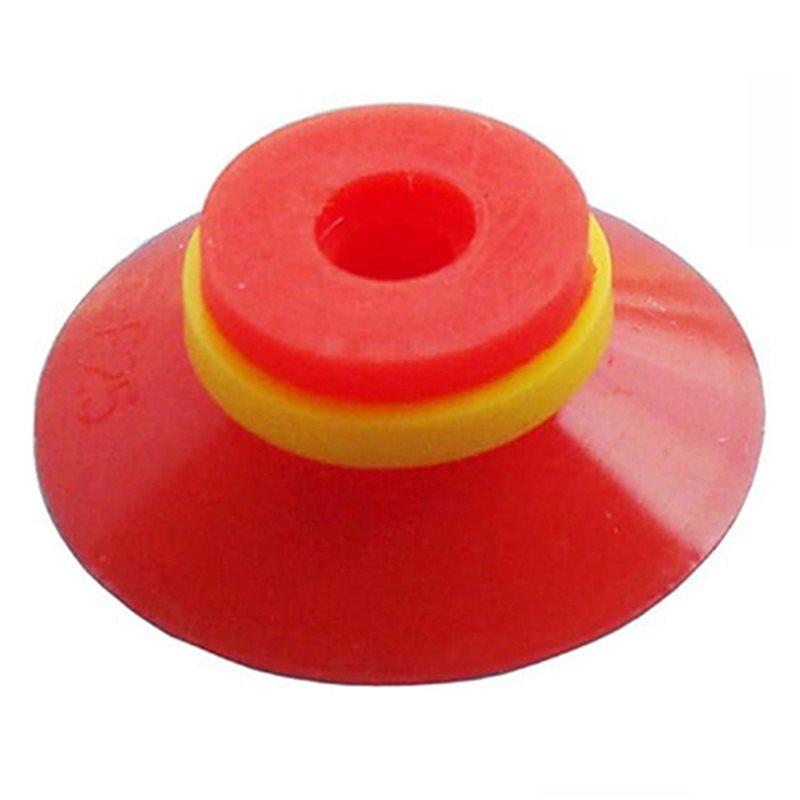 Premium-Industrial Flat Vacuum Suction Cup F Series Single-Layer Silicone Robotic Accessory With Ribs,Pack Of 20 Pcs F25