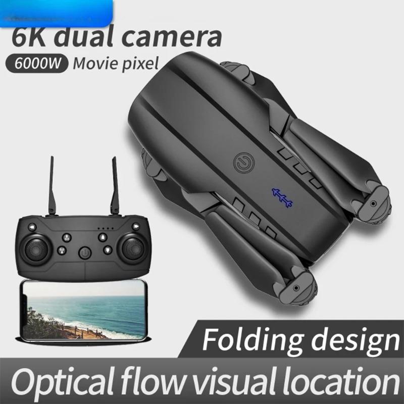 E99 Foldable Drone 4K Dual Camera Quadcopter RC Remote Control Altitude Hold FPV Live Video UAV Aerial Photography